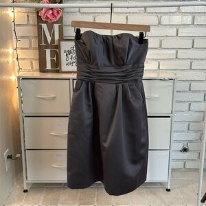 Alfred Angelo Designer Women’s Strapless Mini Dress With Pockets